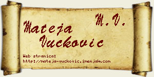 Mateja Vučković vizit kartica